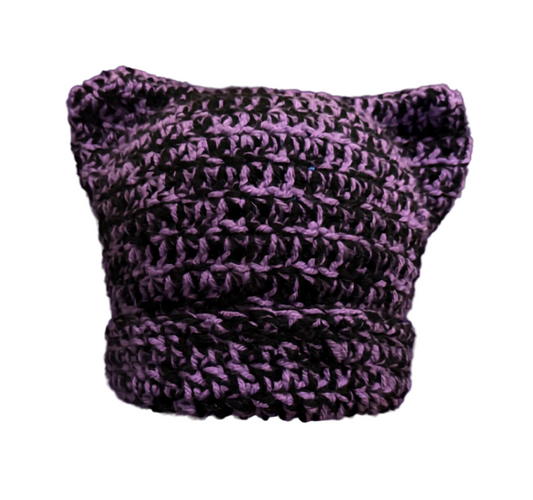Black Purr Cat Ear Hat